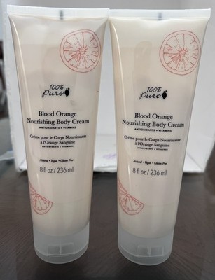100% Pure BLOOD ORANGE Nourishing Body Cream 8oz Each- 2pack
