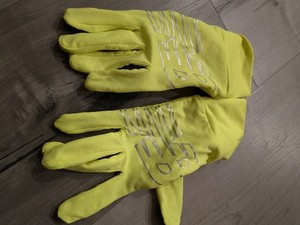 New Balance neon yellow running gloves new never worn etip athletic gym NB rare