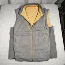 Dunning Vest Mens XL Gray Heather Full Zip Golf Suede Lined Outerwear Warm