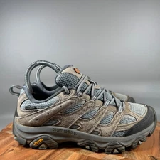 Merrell Womens Moab 3 Waterproof Hiking Shoes Size 6.5 Tan Grey Vibram