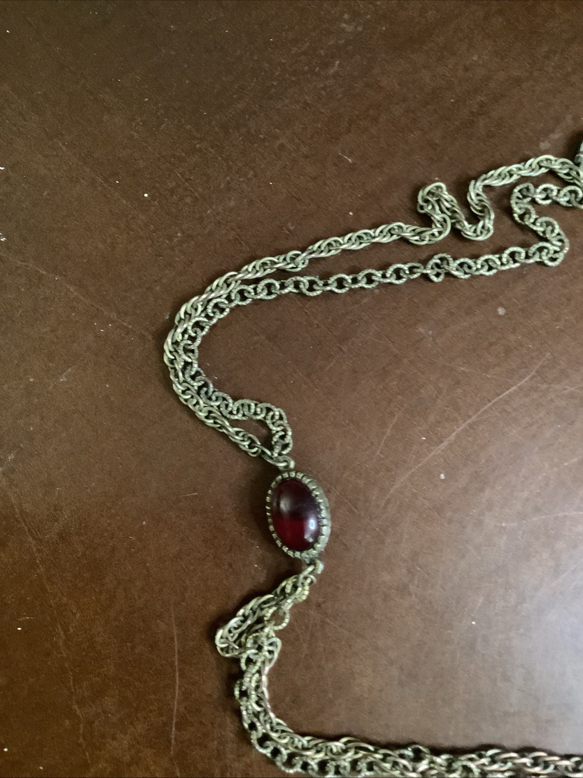 Silver Ruby Stone Pendant with Seven Cabochons an… - image 3