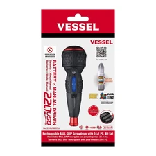 VESSEL e-ASSIST Screwdriver Higher Torque ver. with 25PC. Bit Set 220USB25U NEW