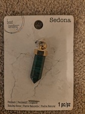 Green Gemstone Necklace Charm