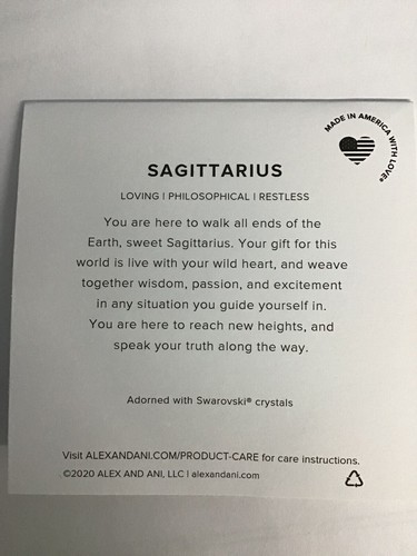 Alex and Ani COLOR INFUSION, SAGITTARIUS EWB, SS Bracelet New In The Box - 第 3/4 張圖片
