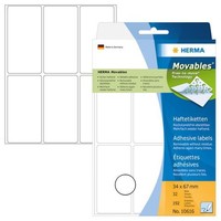 Herma 10616 Vielzweck Etiketten 34X67Mm Movables 32 Blatt Pro Packung Matt Weiß