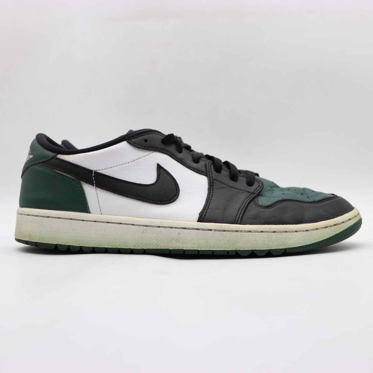 Nike Air Jordan 1 Low G Golf Shoes Men's Size 14 White Noble Green