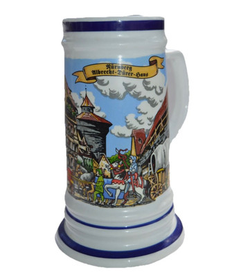 Nuremberg Beer Stein. Traditional German Beer Mug. Albrecht Durer House