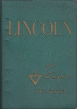 1955 Lincoln Data Book Options Features Specfications Facts