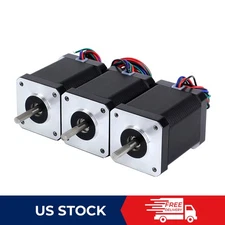 STEPPERONLINE 3PCS Nema 17 Stepper Motor High Torque 85oz.in 42x60mm 2.1A CNC
