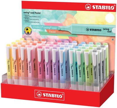48 STABILO Textmarker swing cool Pastel, 48er Karton-Display