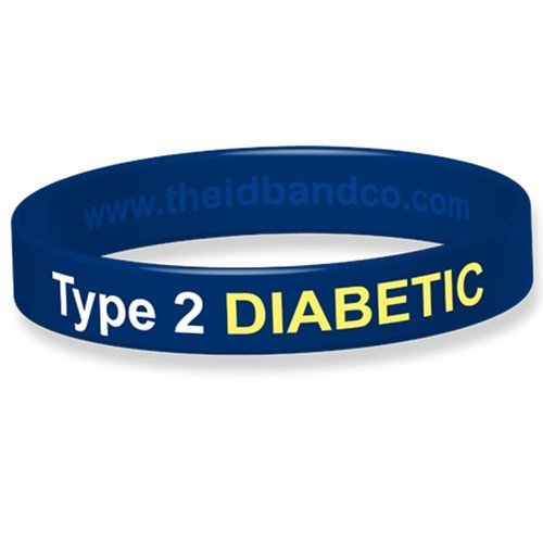 Braccialetto medico silicone diabetico tipo 2 - Foto 5 di 16