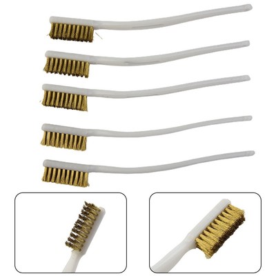 Werkzeug Messing Drahtb??rste Professional Home 5PCS Kunststoffgriff Wei? 17