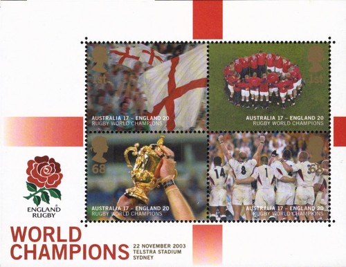 Großbritannien England Rugby World Champions in Sydney Block Postfrisch -+La-715