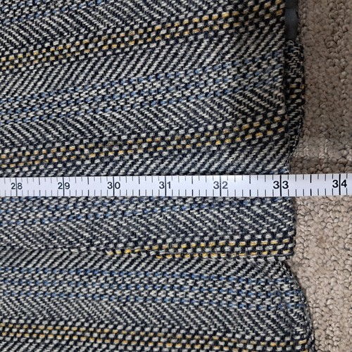 Tweed Blazer 42R Mens Elbow Patches Gray Blue Yellow Wool Stanley Blacker USA - Picture 11 of 24