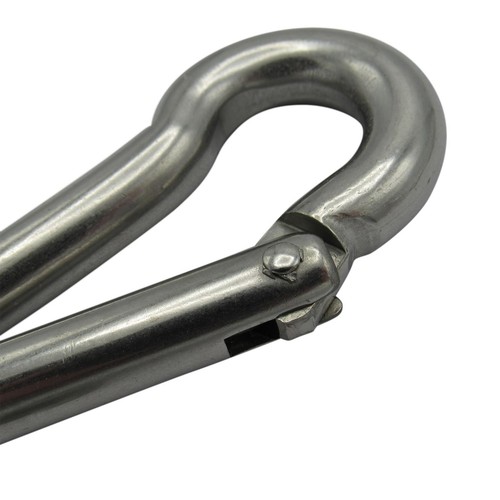 Zinc Plated Carbine Snap Hook 4MM X2 (Marine Gate Rope Karabina) - Picture 7 of 8