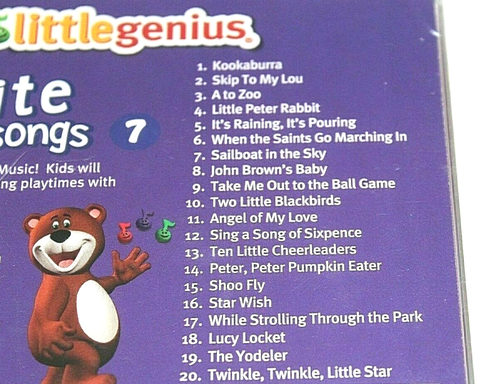 Little Genius Favorite Childrens Songs CD 7 Twinkle Twinkle Raining Pouring - Picture 2 of 3