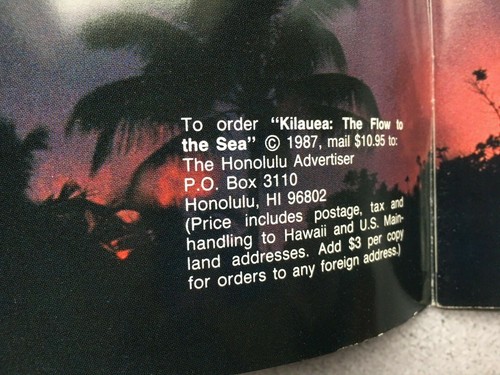 KILAUEA The Flow to the Sea - The Honolulu Advertiser Magazine Booklet 1987 - Picture 5 of 10