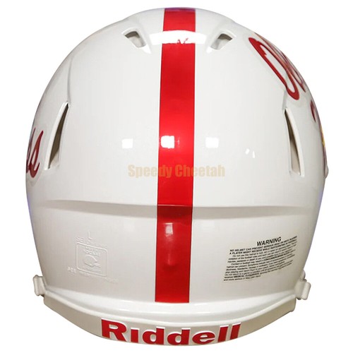 Auténtico casco de fútbol americano Ole Miss Rebels blanco Riddell Speed tamaño completo - Imagen 3 de 4