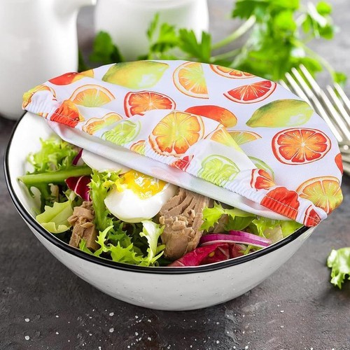 Set Copri Ciotole Riutilizzabili Conservazione Alimenti Coperchi Elastici 10 Pezzi Accessori Cucina US - Foto 4 di 8