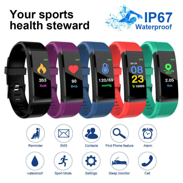 Smart Watch Band Sport Fitness Activity Tracker For Kids Fit Bit iOS Android UK Smart Watch Band Sport Fitness Activity Tracker For Kids Fit Bit iOS Android UK