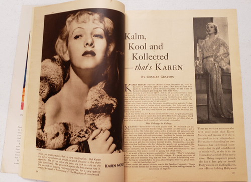 Motion Picture Magazine November 1932 Clara Bow~ Myrna Loy~ Lupe Velez~ Colbert - Picture 9 of 12