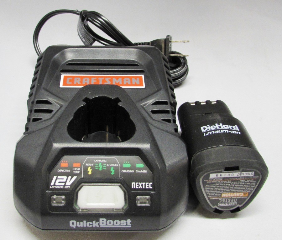 CRAFTSMAN NEXTEC 320.11221 12V LIION BATTERY & 320.29497 BOOST CHARGER