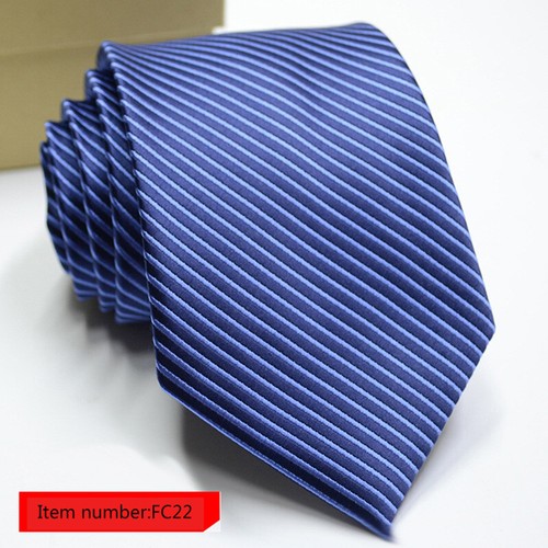 Cravatte Uomo Tinta Unita Righe Jacquard Dot Check Qualità Collana Business Matrimonio ☆ - Foto 10 di 43