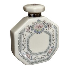 Lenox Charleston Floral Porcelain Perfume Bottle Made in USA Vintage
