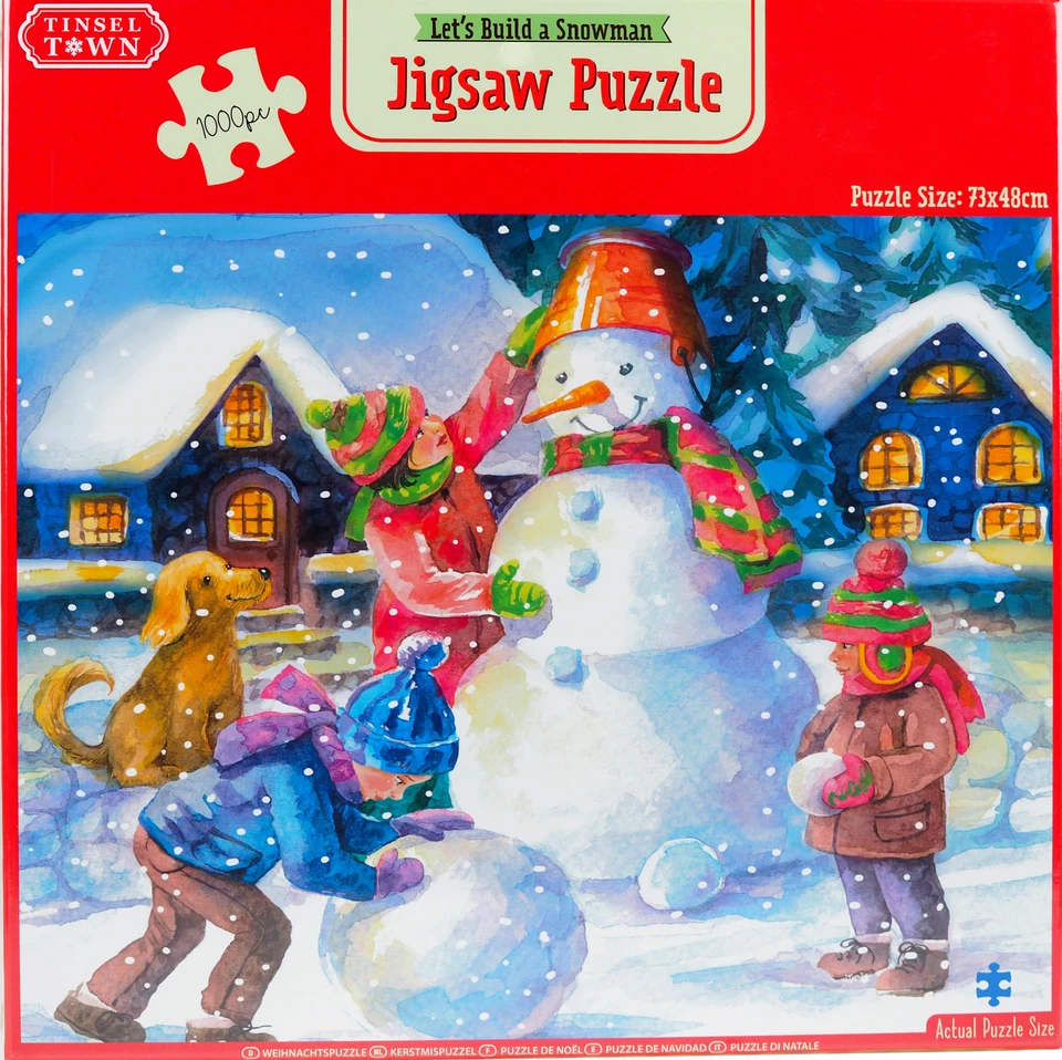 Christmas 1000 Piece Jigsaw Puzzle 73 x 48cm - Snowman