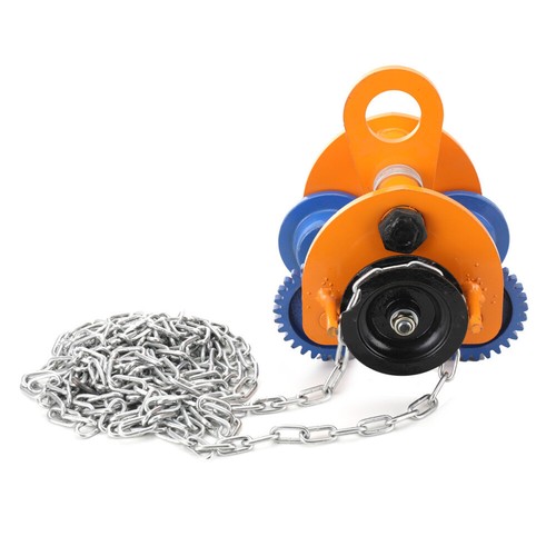 2t Laufkatze Rollfahrwerk Handfahrwerk Kettenzug Haspelkette Kran mit 3m Kette - Bild 12 von 13