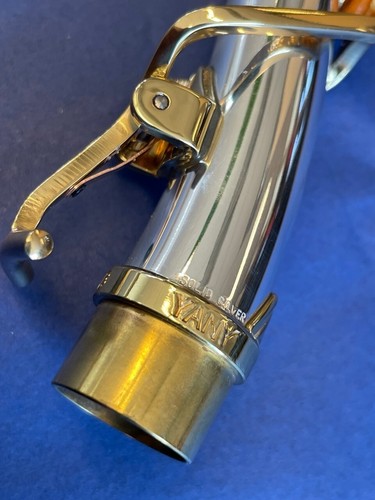 New YANAGISAWA SOPRANO SAX Neck in SOLID STERLING - SW3 - Ships FREE WORLDWIDE - Picture 2 of 5