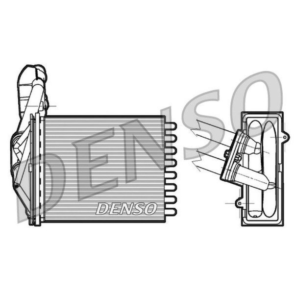 Denso WäRmetauscher Innenraumheizung Aluminium FüR Fiat 500 Panda DRR09042-image