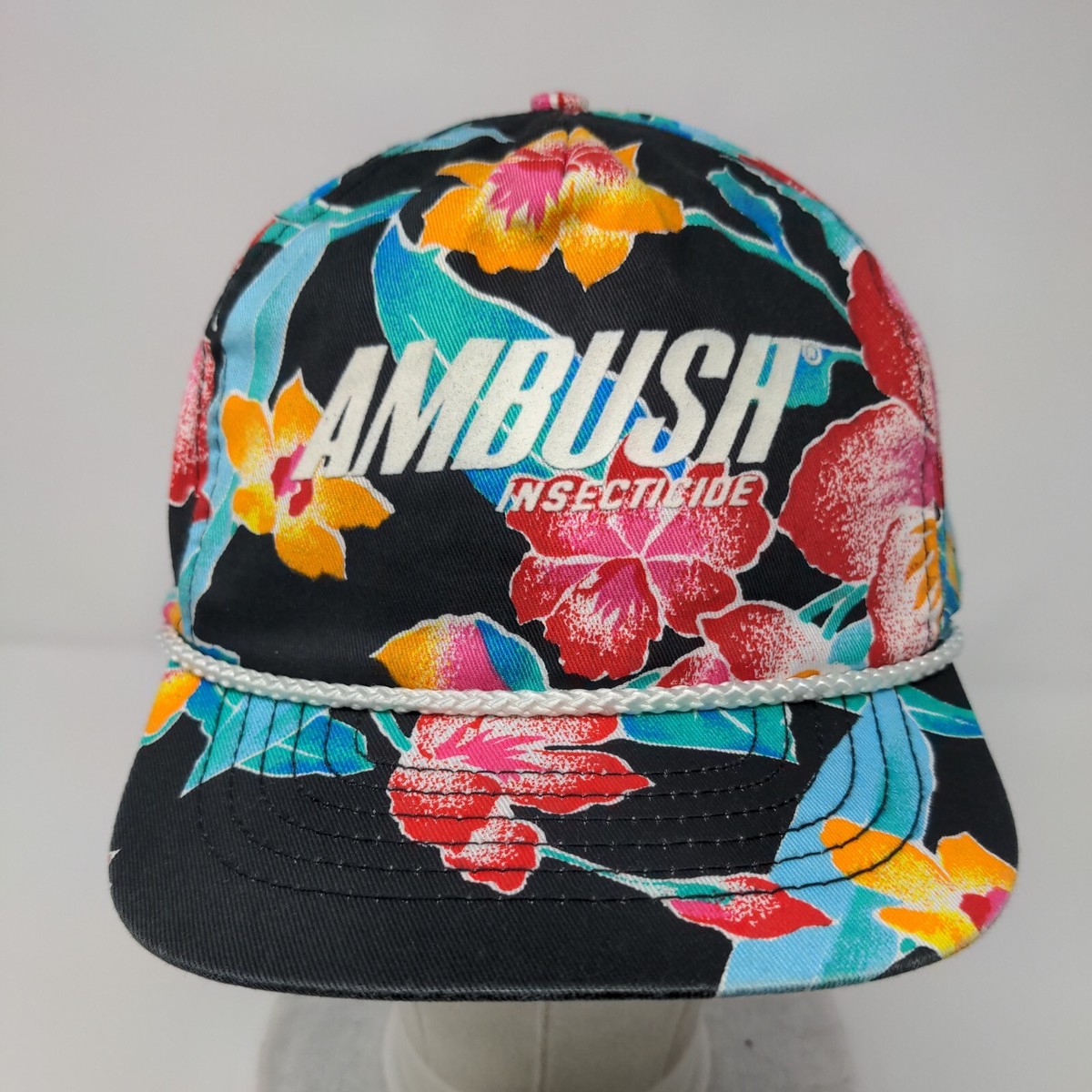 Ambush Insecticide Snapback Hat Multicolor OSFA Adjustable Floral