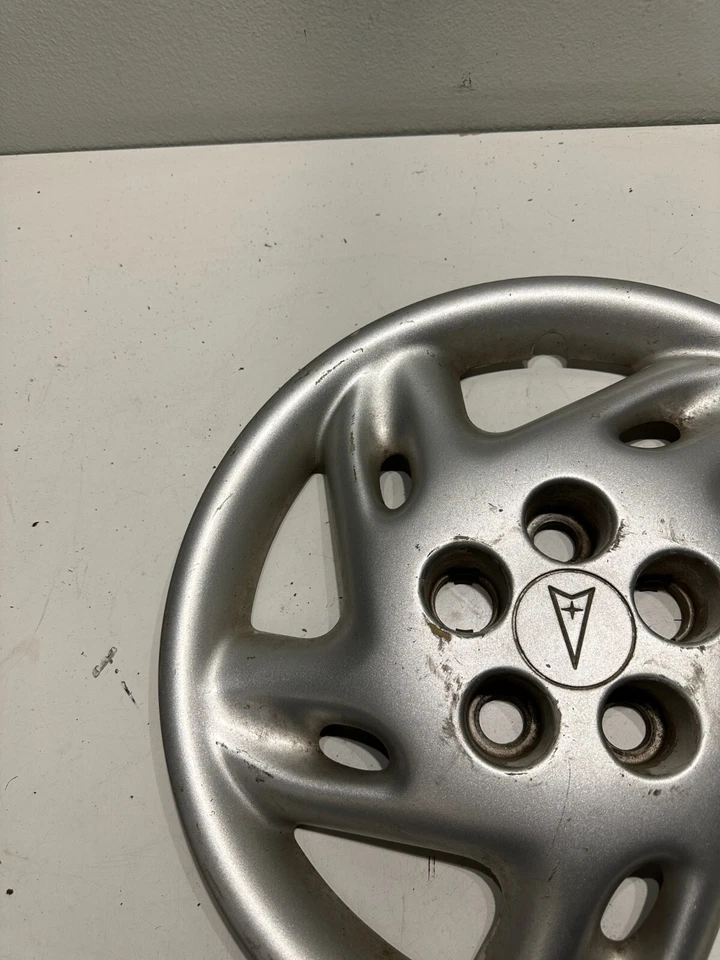 1995-1998 PONTIAC GRAND AM 14" Hub Cap 9592477 OEM SILVER - Image 4 of 4