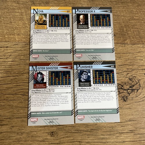 2015 Marvel Fleer Retro Trading Card #37Nova #38Professor X #39MS #40 Punisher - 第 6/10 張圖片