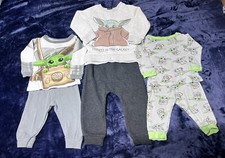 12 Months Star Wars Grogu Baby Yoda Lot Pajamas Set Sweatshirt and Sweatpants