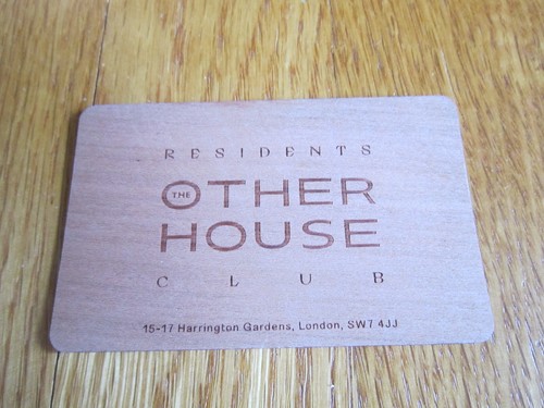 Hotel Key Card The Other House Hotel London UK Residents Club Wood/Bamboo