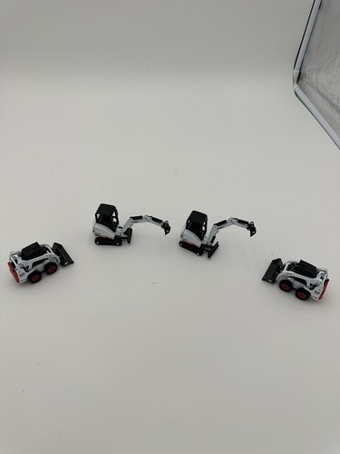 ERTL 1:50 Bobcat 2 Skid Loaders & 2 Excavators Great Condition
