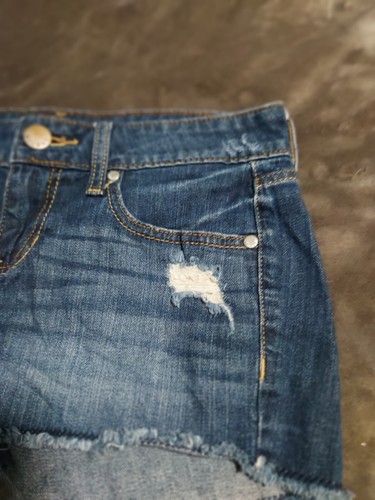 Decree Größe 7 roher Saum destressed Denim Jeansshorts Damen, Sommer, Komfort, gebraucht, in einwandfreiem Zustand - Bild 6 von 10