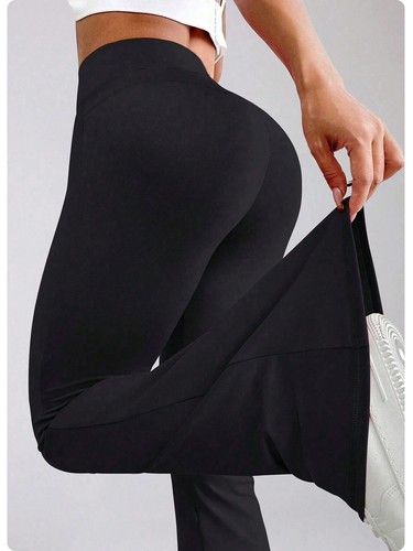 Womens High Waist Flare Leggings 31" Tummy Control Bell Bottom Casual Yoga Pants - Picture 5 of 16