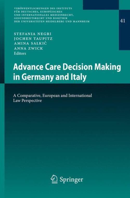 Thumbnail - Stefania Negri (u. A.) | Advance Care Decision Making In Germany And
