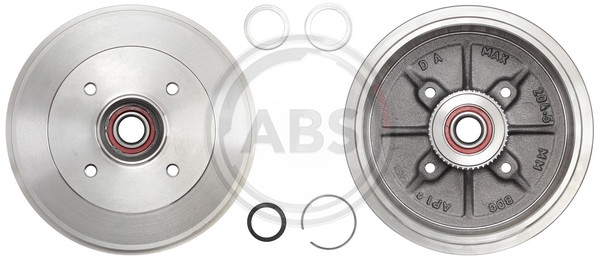 Rear Brake Drum A.B.S. 2511-SC for Peugeot/Citroen 206/106/Saxo (96-12)