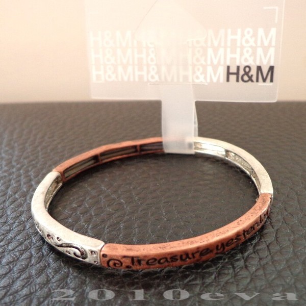H&M *ELEGANTE PULSERA/BRACELET PLATA BRONCE VINTAGE** R.B036 + REGALO/GIFT