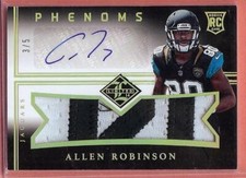 2014 PANINI LIMITED PHENOMS ALLEN ROBINSON RC AUTO 2 COLOR PATCH 3/5!!