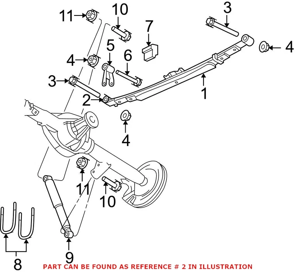 Buje de resorte de hoja trasero Mopar genuino OEM para Dodge Ram 1500 Ram 2500 Ram 3500 Foto 2 de 2