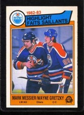1983-84 O-PEE-CHEE #23 Mark Messier/Wayne Gretzky HIGHLIGHTS ~ NM