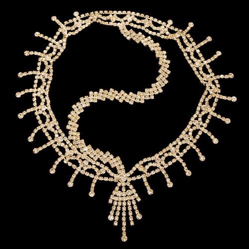 Crystal Tassel Head Chain Jewelry Halloween Women Rhinestone Flapper Cap Headpie - Picture 18 of 30