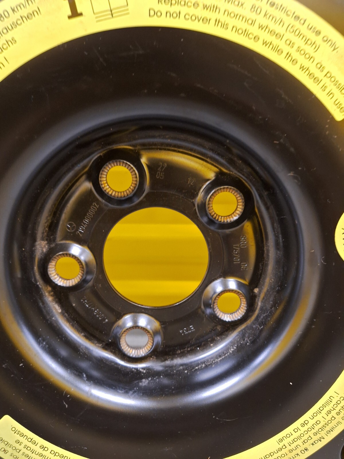 0309 MERCEDES E CLASS E320 E350 W211 EMERGENCY SPARE TIRE WHEEL RIM