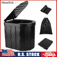 Foldable Camping Toilet Portable Potty Outdoor Emergency with 12 Bags for Adult