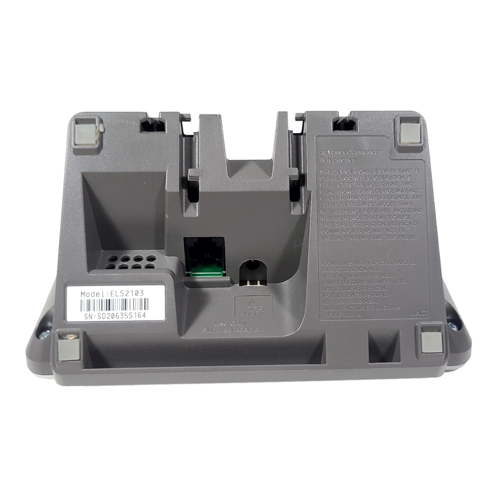 AT&T EL52103 Cordless Phone Digital Answering System w Caller ID and